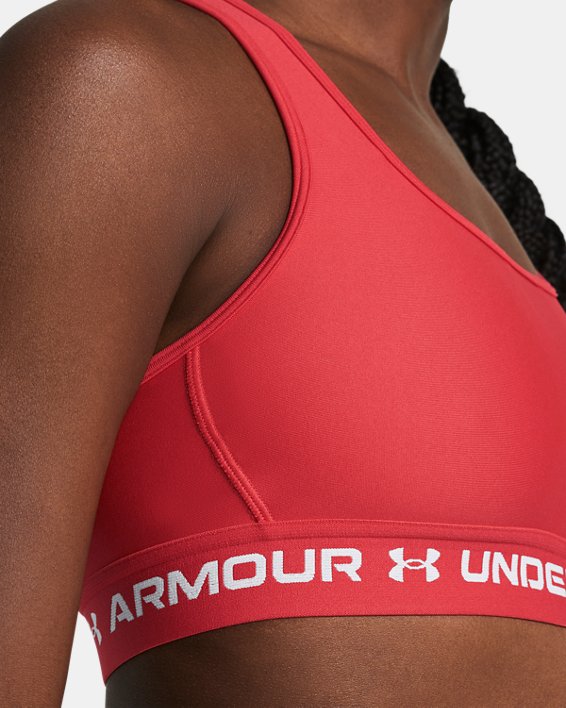 Brassière de sport Armour® Mid Crossback pour femme, Red, pdpMainDesktop image number 8